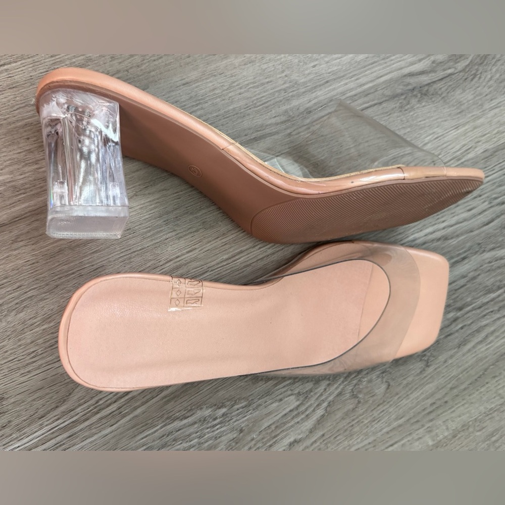 SHEIN Clear and Nude Heels